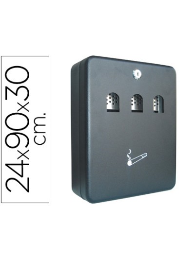 Cenicero buzon q-connect metalico 240x90x300 mm