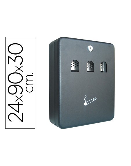 Cenicero buzon q-connect metalico 240x90x300 mm