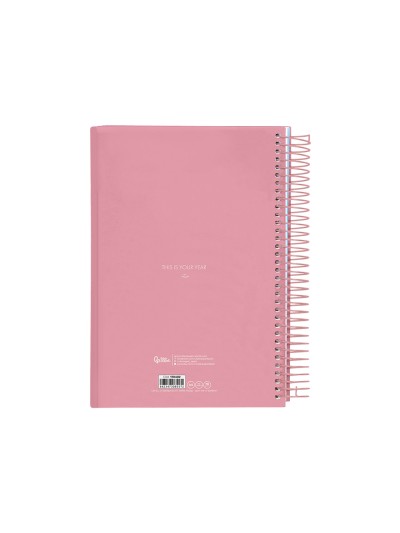 Agenda espiral liderpapel gazi 2025 dia pagina expositor 8 unidades surtidas papel 70 gr