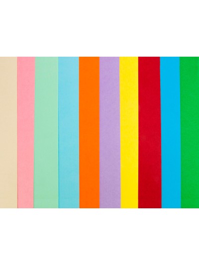 Cartulina liderpapel a4 180g/m2 10 colores surtidos paquete de 100 hojas