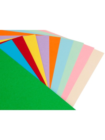 Cartulina liderpapel a4 180g/m2 10 colores surtidos paquete de 100 hojas