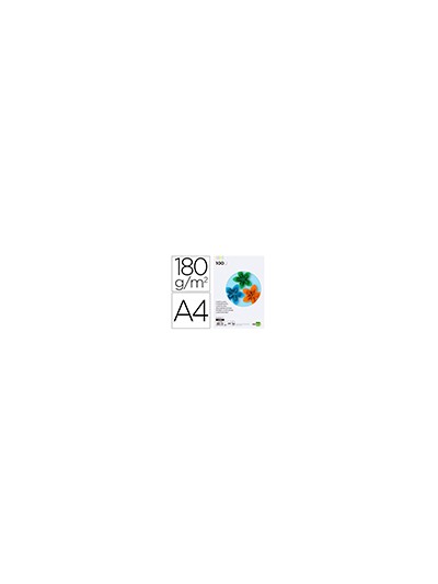 Cartulina liderpapel a4 180g/m2 4 colores surtidos paquete de 100 hojas
