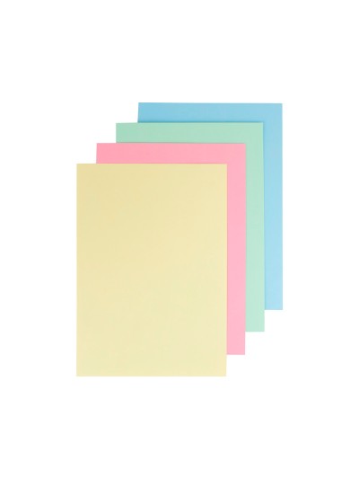 Cartulina liderpapel a4 180g/m2 4 colores surtidos paquete de 100 hojas