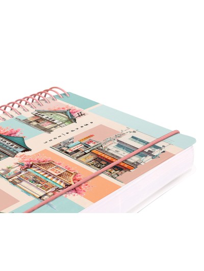 Agenda espiral liderpapel sant orini a6 2025 dia pagina mosaico papel 60 gr