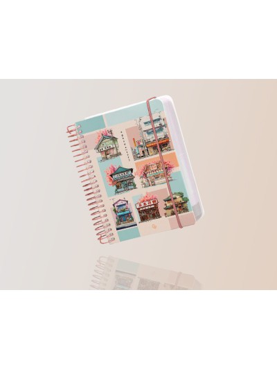 Agenda espiral liderpapel sant orini a6 2025 dia pagina mosaico papel 60 gr