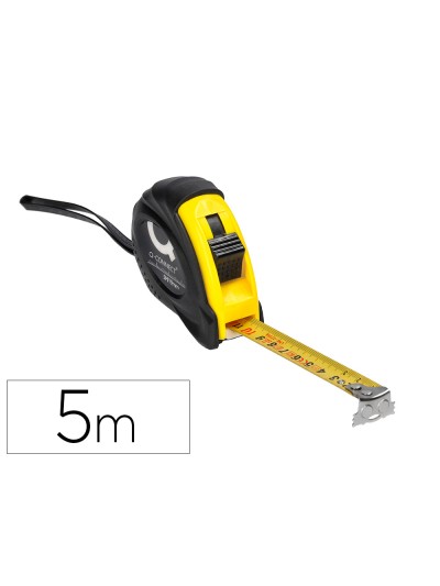 Flexometro q-connect con freno material antichoque 19 mm de ancho longitud 5 mt