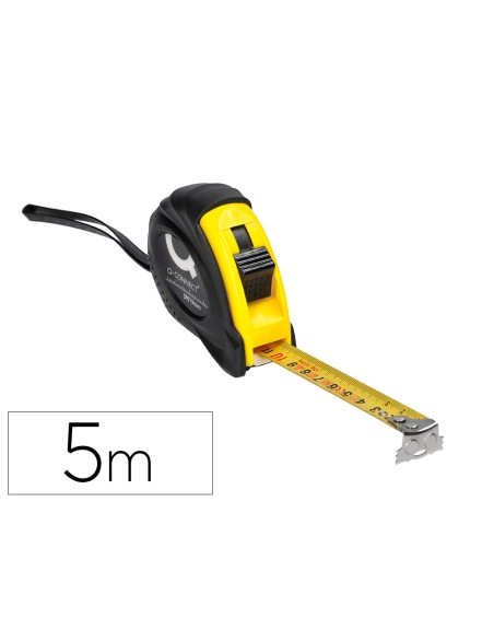 Flexometro q-connect con freno material antichoque 19 mm de ancho longitud 5 mt