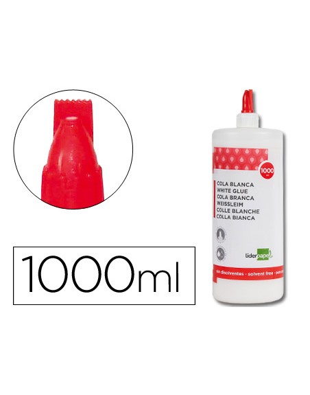 Pegamento cola blanca lavable liderpapel bote de 1000 ml