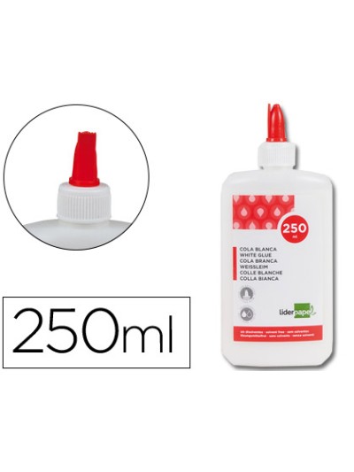 Pegamento cola blanca lavable liderpapel bote de 250 ml