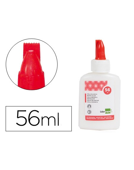Pegamento cola blanca lavable liderpapel bote de 56 ml