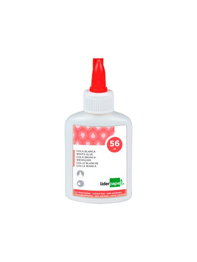 Pegamento cola blanca lavable liderpapel bote de 56 ml