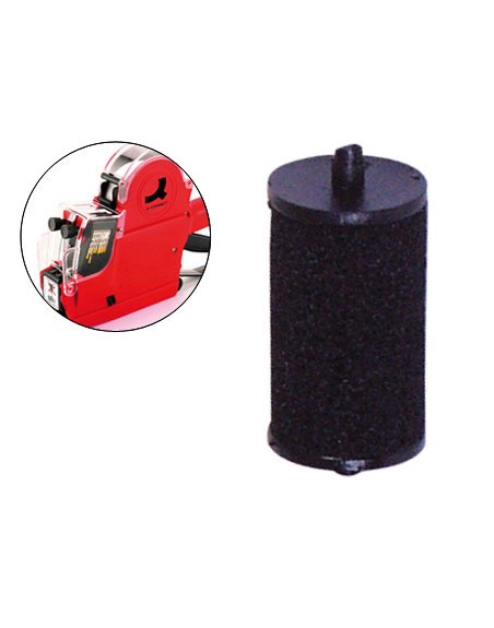 Rodillo entintador q-connect 18 mm tinta color negro para etiquetadora q-connect kf00711