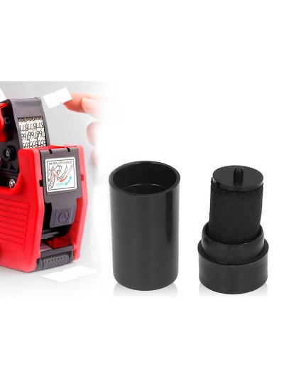 Rodillo entintador q-connect 18 mm tinta color negro para etiquetadora q-connect kf00711