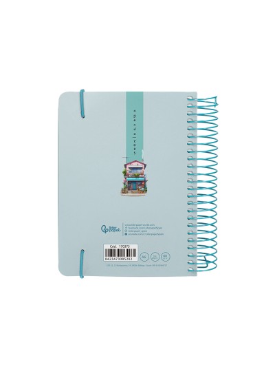 Agenda espiral liderpapel santorini a6 2025 dia pagina street view papel 60 gr