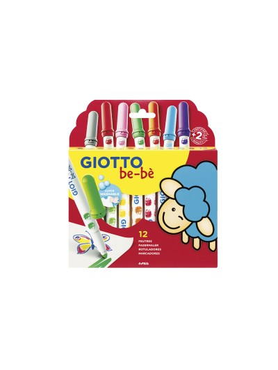 Rotulador giotto super bebe caja de 12 colores surtidos