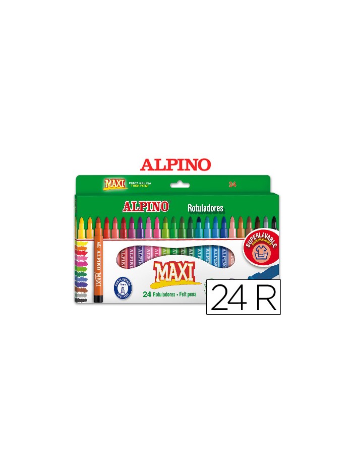 Rotulador alpino maxi caja de 24 colores surtidos Rotulador alpino maxi caja de 24 colores surtidos