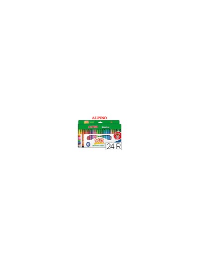 Rotulador alpino maxi caja de 24 colores surtidos