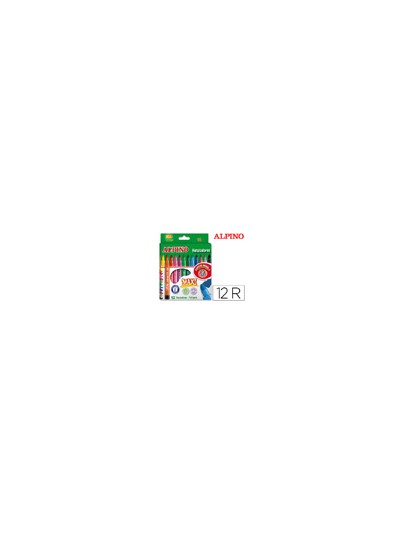 Rotulador alpino maxi caja de 12 colores surtidos