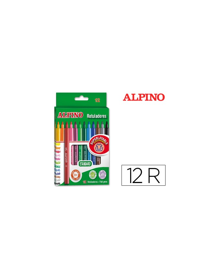 Rotulador alpino standard caja de 12 colores surtidos Rotulador alpino standard caja de 12 colores surtidos