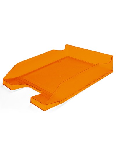 Bandeja sobremesa plastico q-connect naranja transparente 240x70x340 mm