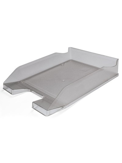 Bandeja sobremesa plastico q-connect gris oscuro transparente 240x70x340 mm