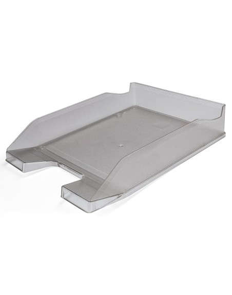 Bandeja sobremesa plastico q-connect gris oscuro transparente 240x70x340 mm