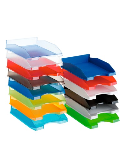 Bandeja sobremesa plastico q-connect verde transparente 240x70x340 mm