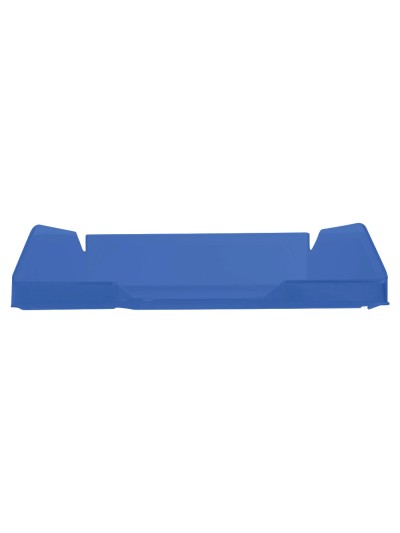 Bandeja sobremesa plastico q-connect azul transparente 240x70x340 mm