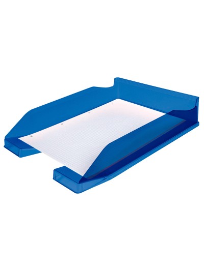 Bandeja sobremesa plastico q-connect azul transparente 240x70x340 mm