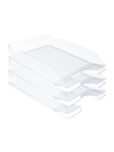Bandeja sobremesa plastico q-connect transparente 240x70x340 mm