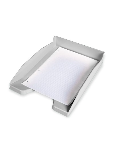 Bandeja sobremesa plastico q-connect gris opaco 240x70x340 mm