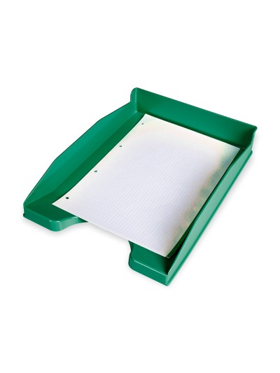 Bandeja sobremesa plastico q-connect verde opaco 240x70x340 mm