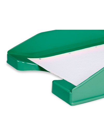 Bandeja sobremesa plastico q-connect verde opaco 240x70x340 mm