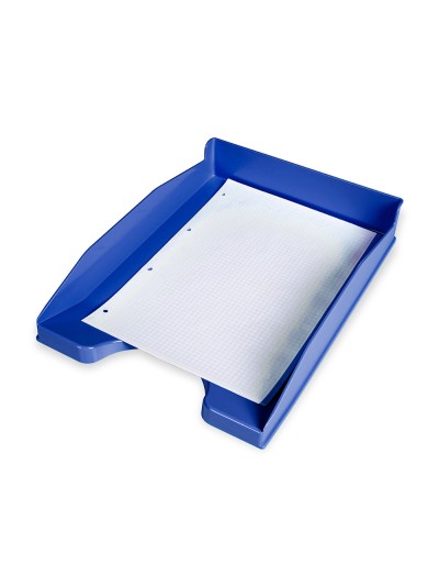 Bandeja sobremesa plastico q-connect azul opaco 240x70x340 mm