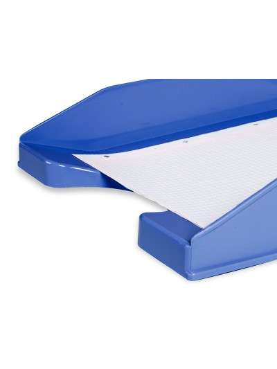 Bandeja sobremesa plastico q-connect azul opaco 240x70x340 mm