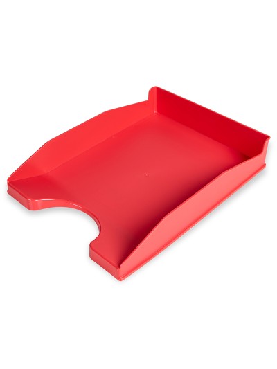 Bandeja sobremesa plastico q-connect rojo opaco 240x70x340 mm