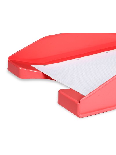 Bandeja sobremesa plastico q-connect rojo opaco 240x70x340 mm