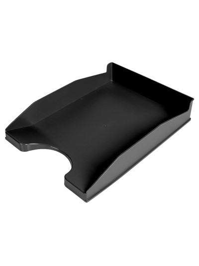 Bandeja sobremesa plastico q-connect negro opaco 100% reciclado 240x70x340 mm