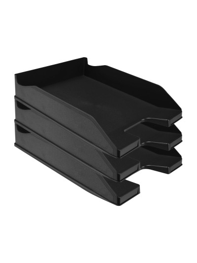 Bandeja sobremesa plastico q-connect negro opaco 100% reciclado 240x70x340 mm