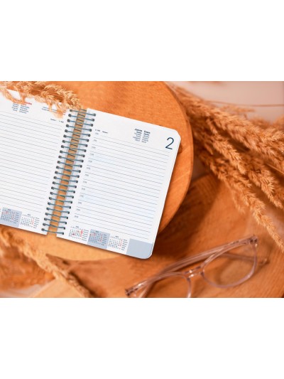 Agenda espiral liderpapel santorini a6 2025 dia pagina 4 diseños surtidos papel 60gr