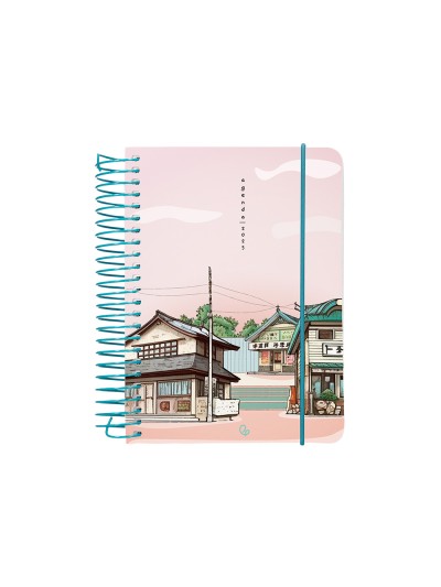 Agenda espiral liderpapel santorini a6 2025 dia pagina 4 diseños surtidos papel 60gr