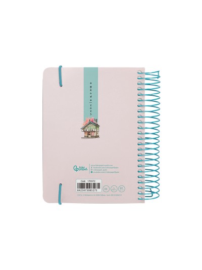 Agenda espiral liderpapel santorini a6 2025 dia pagina 4 diseños surtidos papel 60gr