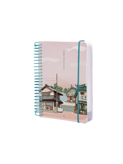 Agenda espiral liderpapel santorini a6 2025 dia pagina 4 diseños surtidos papel 60gr