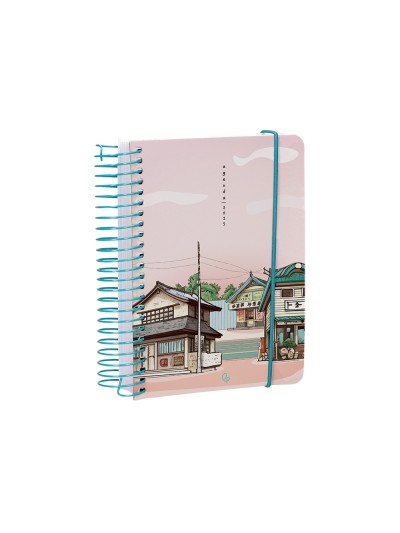Agenda espiral liderpapel santorini a6 2025 dia pagina 4 diseños surtidos papel 60gr