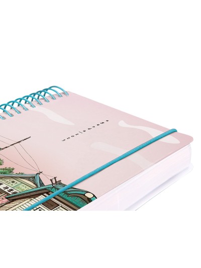 Agenda espiral liderpapel santorini a6 2025 dia pagina 4 diseños surtidos papel 60gr