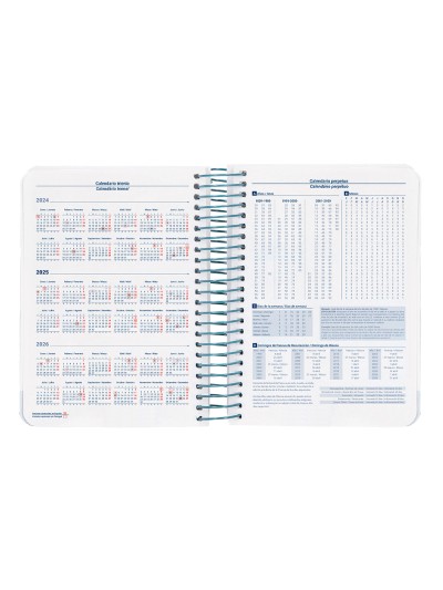 Agenda espiral liderpapel santorini a6 2025 dia pagina 4 diseños surtidos papel 60gr