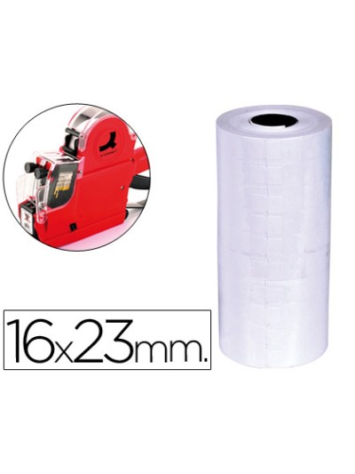Etiquetas q-connect blanca 16x23 mm lisa rollo 700 etiquetas para etiquetadora q-connect kf00711