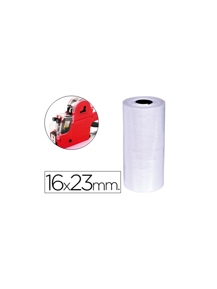 Etiquetas q-connect blanca 16x23 mm lisa rollo 700 etiquetas para etiquetadora q-connect kf00711 Etiquetas q-connect blanca 16x23 mm lisa rollo 700 etiquetas para etiquetadora q-connect kf00711