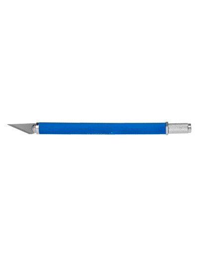 Bisturi q-connect metalico aleacion de aluminio con goma - 5 cuchillas de repuesto - blister 1 unidad