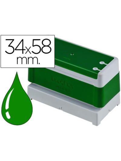 Sello automatico brother 34 mm x 58 mm verde